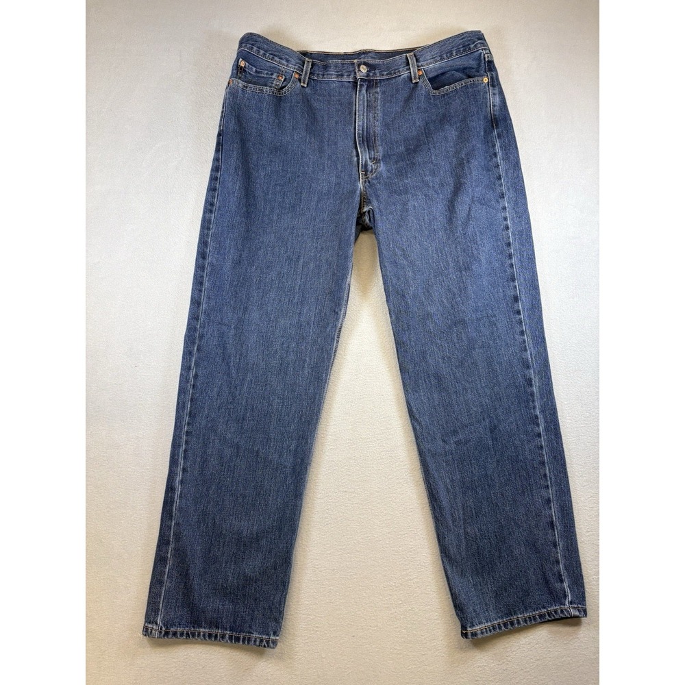 Levi's 550 Relaxed Fit Jeans Mens 42x34 Blue Straight Leg Denim Classic‎